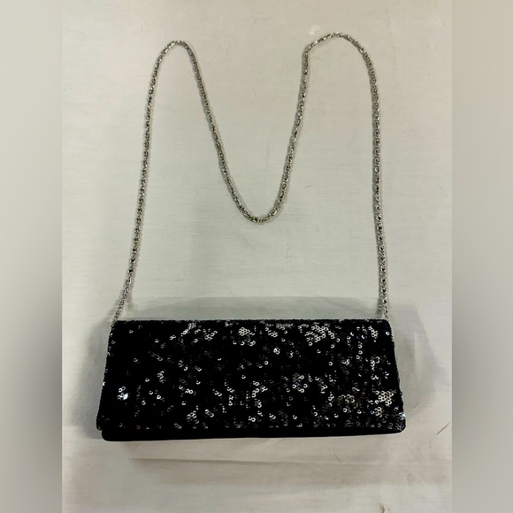 EUC Charming Charlie Black Sequin Evening Bag - Picture 2 of 6